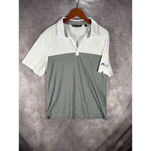 Travis Mathew Shirt XL Gray‎ White Golf Polo Shirt Athletic